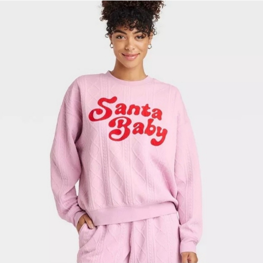 *NEW* Grayson Threads 'Santa Baby' Pullover sweatshirt Size L